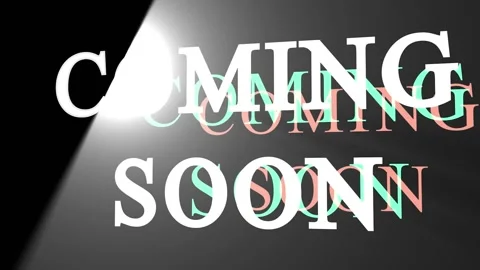 Coming Soon text animation with glitch effect in dark background for promot.. Stock Footage 345620066