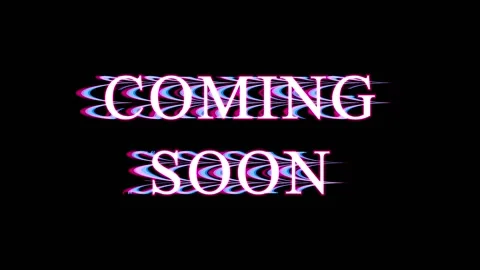 Coming Soon text animation with glitch effect during nighttime setting Stock Footage 345620438