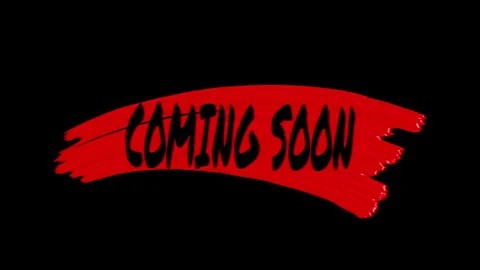 Coming soon text animation, on red oil paint. 4k video. Stockbeeldmateriaal 316780828