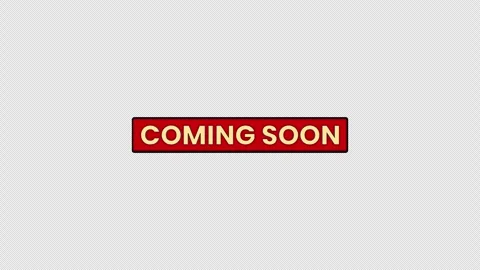Coming Soon Text Animation. Red Box Title Reveal. Video stock 321101361