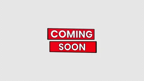 Coming Soon Text Animation. Red Box Title Reveal. Stock Footage 321101392