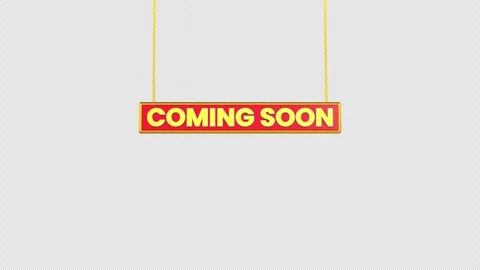 Coming Soon Text Animation. Red Box Title Reveal. Stock Footage 321101478
