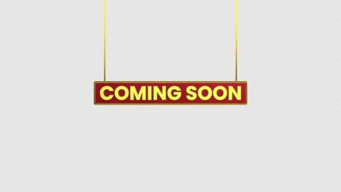 Coming Soon Text Animation. Red Box Title Reveal. Stock Footage 321101480