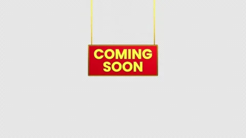 Coming Soon Text Animation. Red Box Title Reveal. Stock Footage 321101497