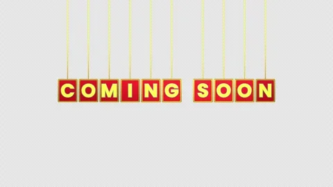 Coming Soon Text Animation. Red Box Title Reveal. Stock Footage 321101563