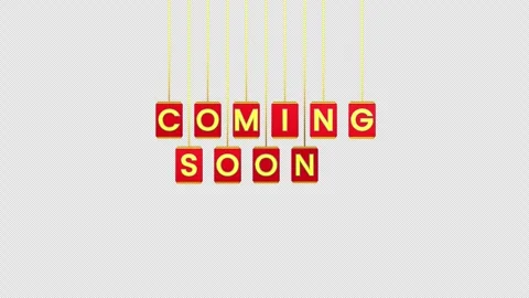 Coming Soon Text Animation. Red Box Title Reveal. Stock Footage 321101634
