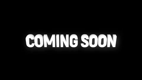 Coming soon text animation with vertically word rotating style effect Stock Footage 313526533