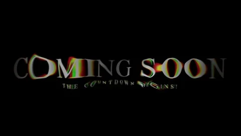 Coming soon text announcement with silver metallic typography Vídeos de archivo 342746704