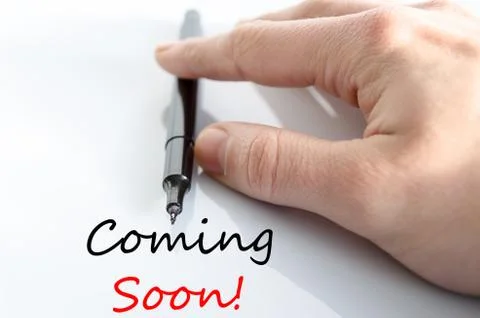Coming soon Text Concept Stock Photos