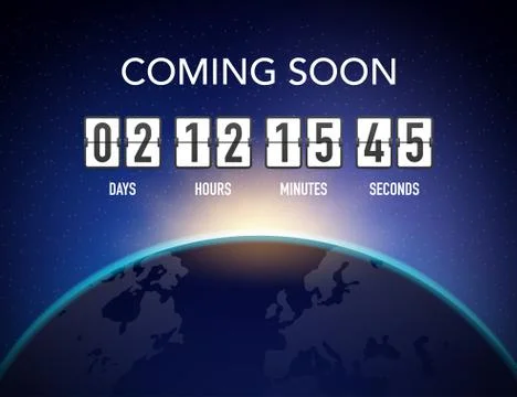 Coming Soon text on Dark Background with motion effect. Design Concept for sa Illustrazione stock