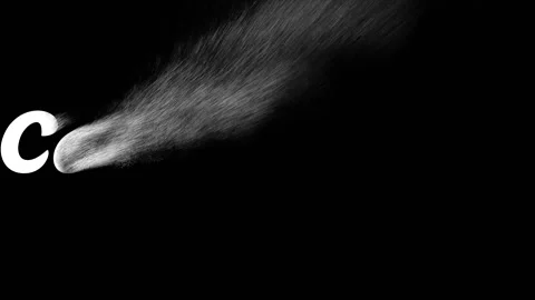 Coming soon text design with a dynamic white powder dispersion effect Vídeo Stock 343575732
