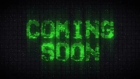 COMING SOON text with glitch background concept for video games screen. Stock Footage 233005721