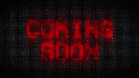 COMING SOON text with glitch background concept for video games screen. Stock Footage 233005894