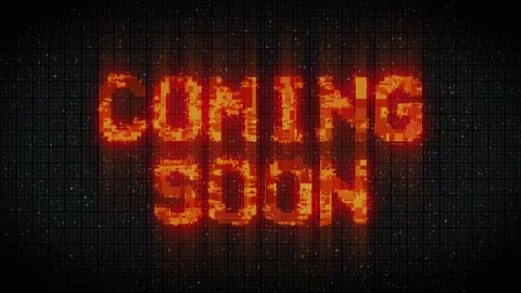 COMING SOON text with glitch background concept for video games screen. Stock Footage 233006186