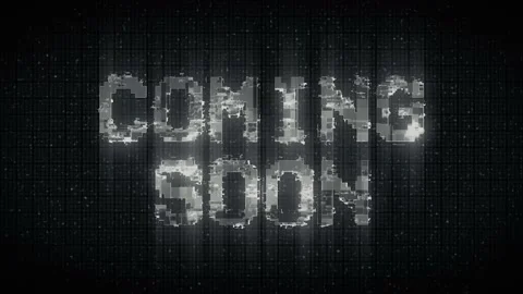 COMING SOON text with glitch background concept for video games screen. Stock Footage 233006325