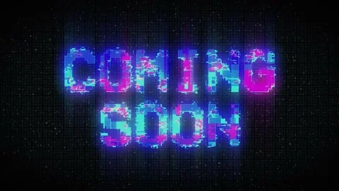 COMING SOON text with glitch background concept for video games screen. Stock Footage 233006441