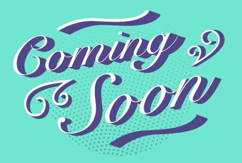 Coming soon text Illustrazione stock