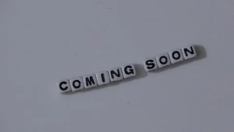 Coming Soon text message floating and rotating Stock Footage 110858810