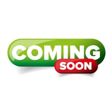 Coming soon vector button Stock Illustration