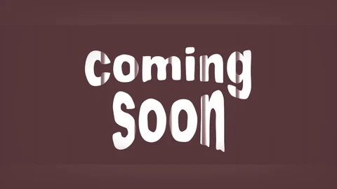 Coming Soon white text 4K vertical reveal on old flickering brown film board Stock Footage 97980489
