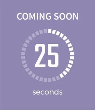 Coming Soon White Timer, Time Vector Illustration Stock-Illustration