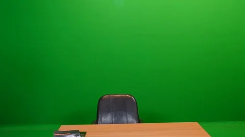 Coming into Work on Green Screen Stock Footage 83734440