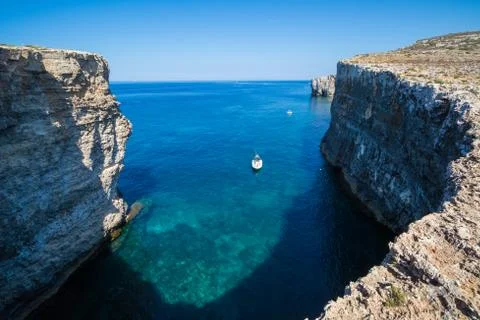 Comino eastern cliffs Stock Photos