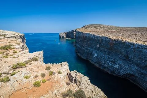 Comino eastern cliffs Stock Photos
