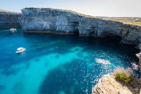 Comino eastern cliffs Stock Photos