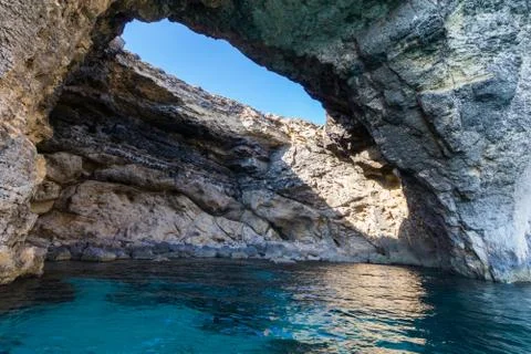 Comino southern cliffs Stock Photos