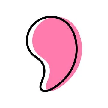 Comma icon vector in trendy template Illustrazione stock