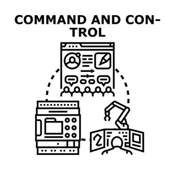 Command and control system operating digital interface Stock Illustration