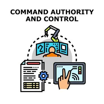 Command authority and control system concept illustration Stock Illustration