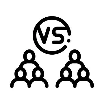 Command Battle Icon Vector Outline Illustration Stockillustratie