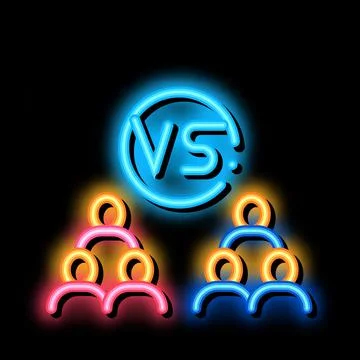 Command Battle neon glow icon illustration Stock Illustration