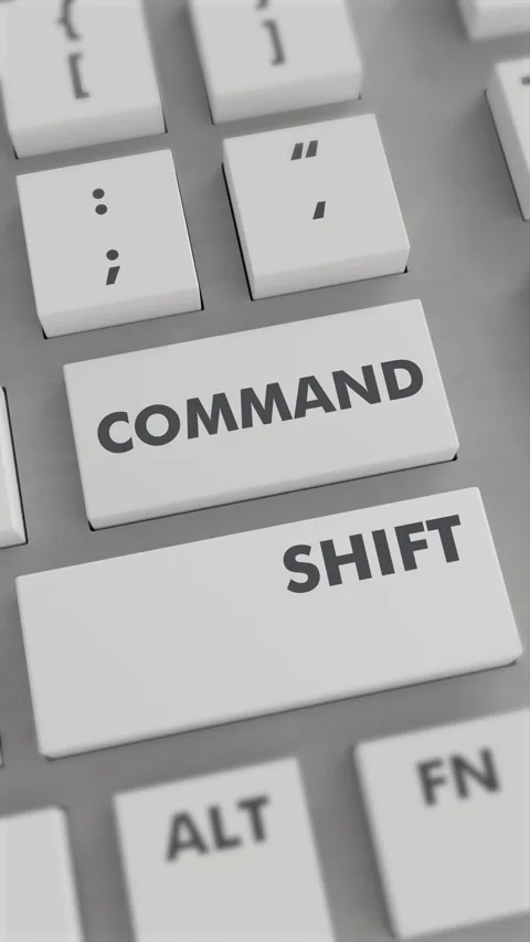 COMMAND BUTTON PRESSING ON KEYBOARD Vertical Video Stock-Footage 302439742
