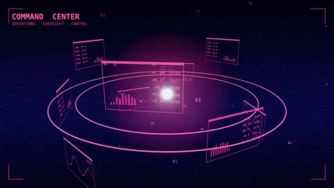 Command center cockpit panel ring Stock Footage 339992980