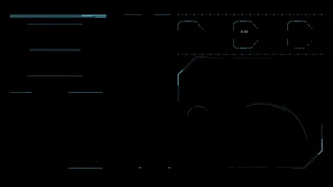 Command center futuristic digital interface / Deep learning on big data process Stock Footage 69874118