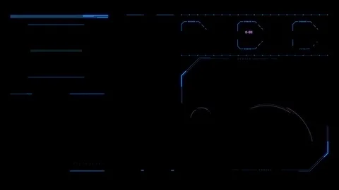 Command center futuristic digital interface / Deep learning on big data process Stock Footage 69874358
