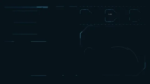 Command center futuristic digital interface / Deep learning on big data process Stock Footage 69875133