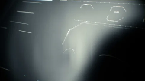 Command center futuristic digital interface / Deep learning on big data process Stock Footage 69876885