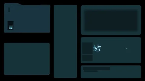 Command center futuristic digital interface / Deep learning on big data process Stock Footage 69885900