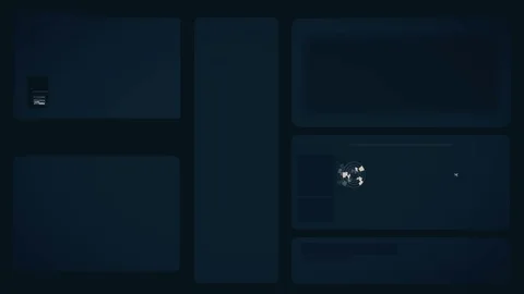 Command center futuristic digital interface / Deep learning on big data process Stock Footage 69885931