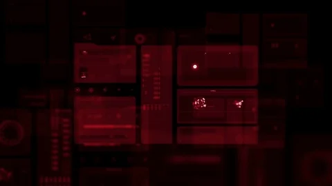 Command center futuristic digital interface / Deep learning on big data process Stock Footage 69887073