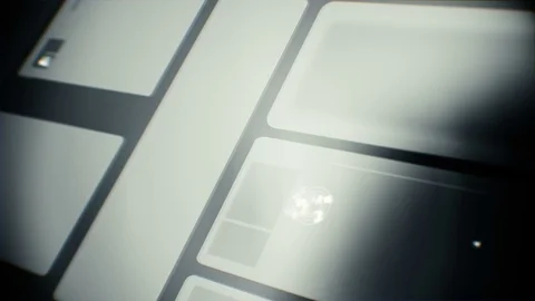 Command center futuristic digital interface / Deep learning on big data process Stock Footage 69887648