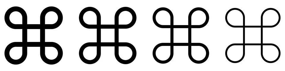 Command icon set Stock Illustration