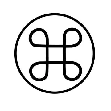 Command icon on white background.  command icon line outline. Stock Illustration