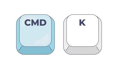 Command K computer keyboard shortcut Stock Illustration
