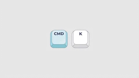 Command K keyboard shortcut keys animation Stock Footage 332273627