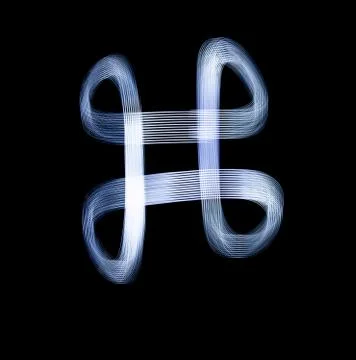 Command key symbol icon using light painting technique Stock-Illustration